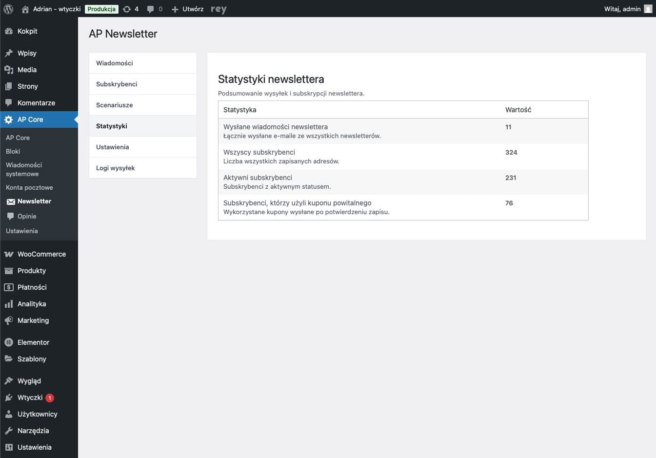 Wordpress & WooCommerce - Newsletter