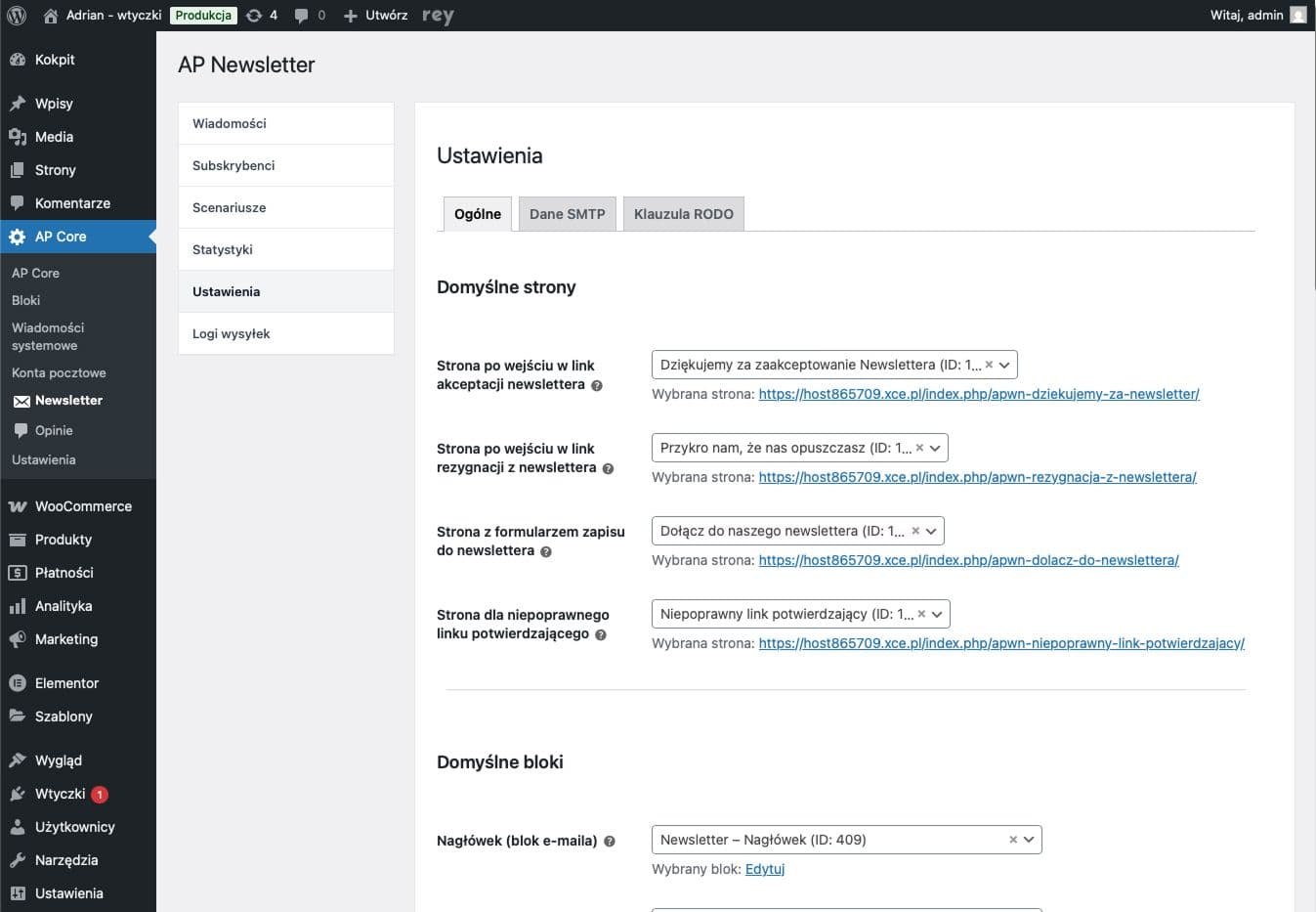 Wordpress & WooCommerce - Newsletter