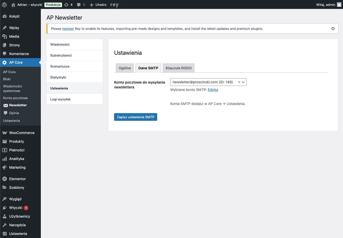 Wordpress & WooCommerce - Newsletter