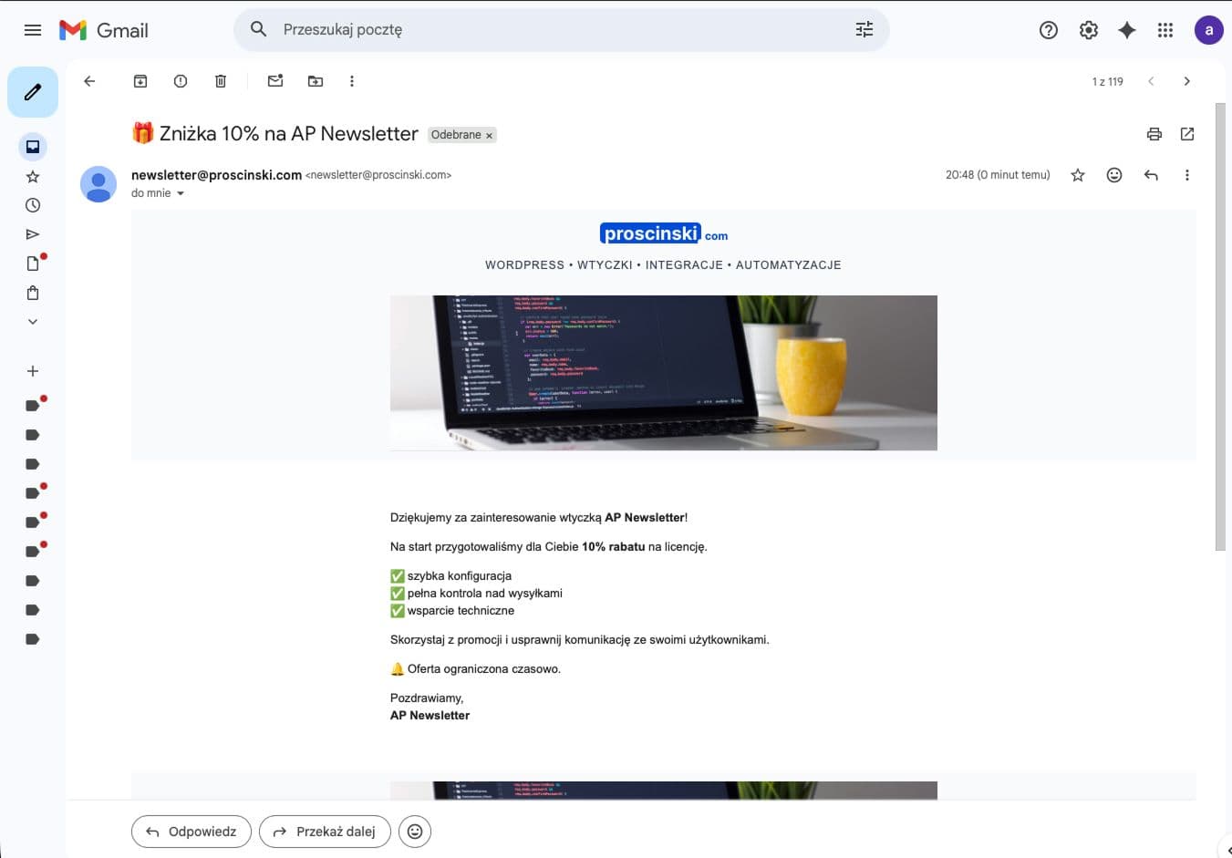 Wordpress & WooCommerce - Newsletter
