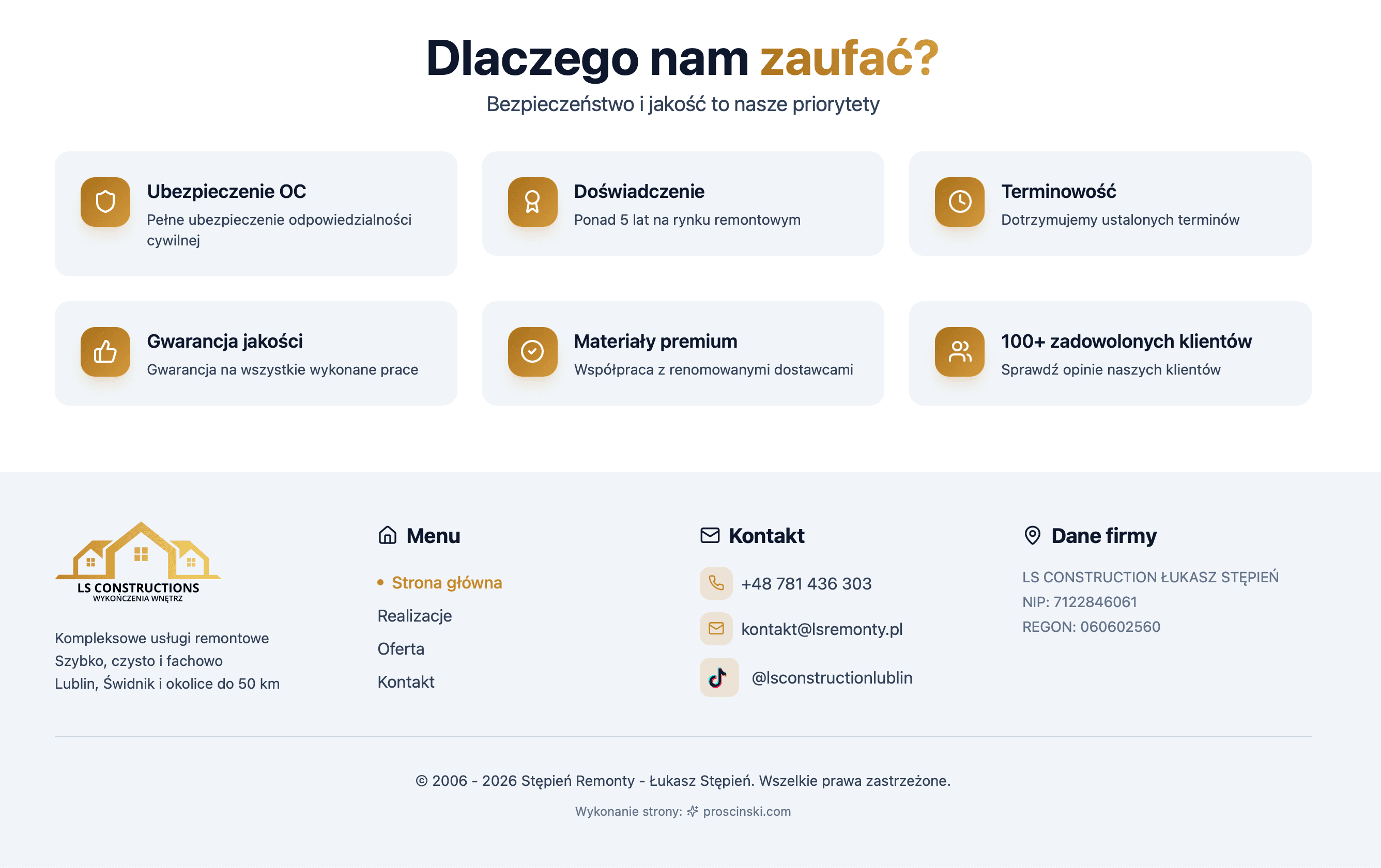 Ls remonty - Dlaczego nam zaufać